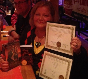 At dinner the night before and presented with the Limited Edition Box Set and MY ORIGINAL Novel they way I intended it to be!