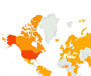 Wordpress map of visitors