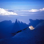 The form of perfect mountains: shadows of the Torres on the ice cap