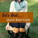 Easy Knitted Boot Cuffs (a 2 hour knit project) featured on MomAdvice.com.