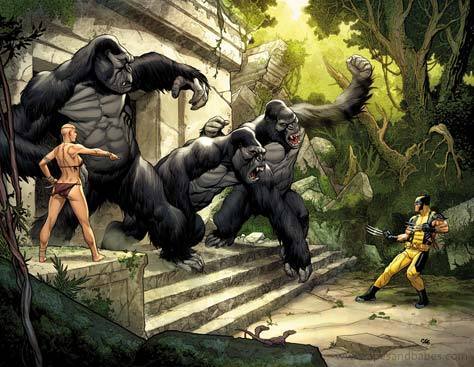 Frank Cho Savage Wolverine #4 art preview