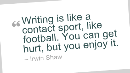writing like football