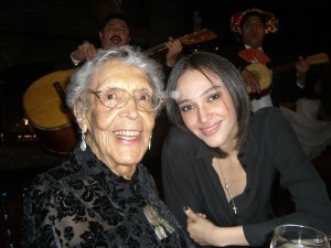 Me and my grandmother Elizabeth Catlett.