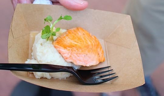 Seared Scottish Salmon with Cauliflower Puree, Watercress and Malt Vinaigrette