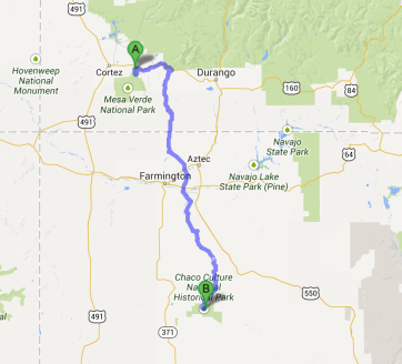 A long walk from Mesa Verde!