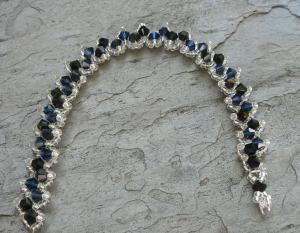 Jet-Dark Indigo Swarovski Crystal Tennis Bracelet
