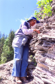 Leona Constenius collecting on the Flathead, around the time of the discovery
