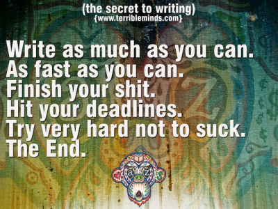 Secret to Writing by chuck wendig