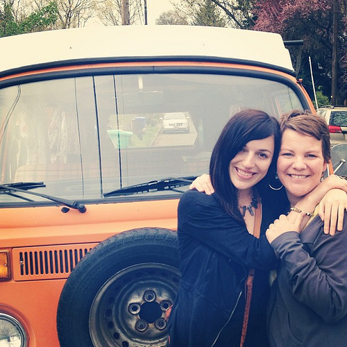 Look who is the new proud owner of our beloved 1974 Orange Crush VW Bus! It's the amazing @katieisadaisy Adore her! So long VW. You are in GREAT hands.