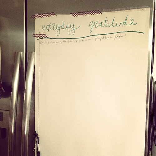 Started new refrigerator #gratitude list! Last one filled up quickly. Love this practice.
