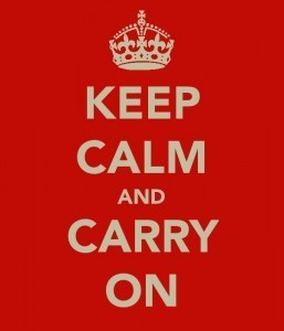 'Keep Calm and Carry On' poster