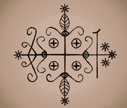 Veve of Papa Legba courtesy of Wikimedia Commons