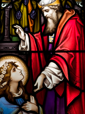 blessing male priest female