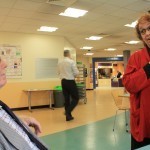 Vivian Archer from the Newham Bookshop with Colin Lyle