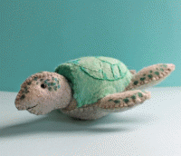 Swirly Turtle, hand sewn from felt, PMRT