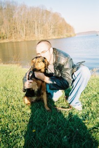 Sam and me on the day we brought him home.