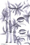 haiku poetry, Japanese, Sumi-E artwork, pen and ink, writing