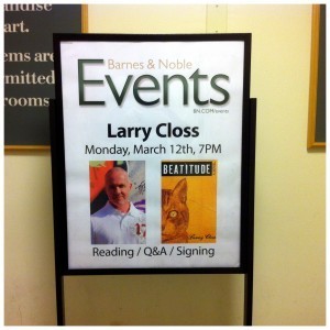 Larry Closs_Beatitude_Barnes and Noble_Sign