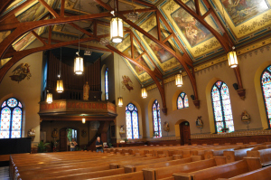 The interior of the church. It seemed a lot smaller and more beautiful than I remembered. Photo copyright James Hrkach
