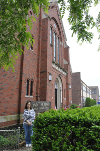 St. Richard's Church. I attended St. Richard's School (in background...now St. Pio School) from 5th grade to 7th grade. Photo copyright James Hrkach