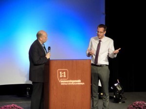 Tim Challies with Steve Ham at Answers for Pastors conference