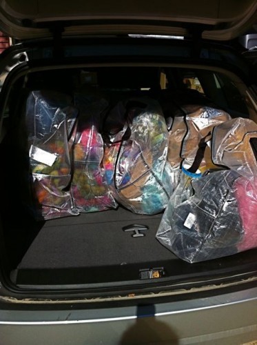 About 25 pounds of fiber. Everybody sample!