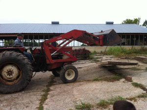 Dad on tractor