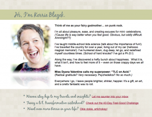 Kerrie Blazek, About Me