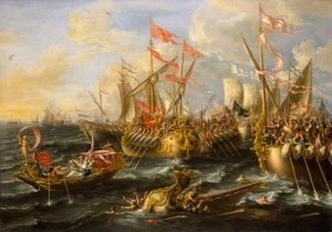 Antony and Cleopatra at the naval conflict of Actium