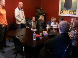 Drinking coffee at Cafe Diem!