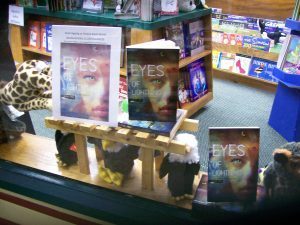 Window display at Book World! Are those stuffed Thunderbirds underneath?? :-)