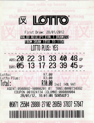 29/1/2013 Lottery ticket