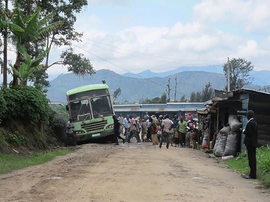 A common sight, a bus getting stuck