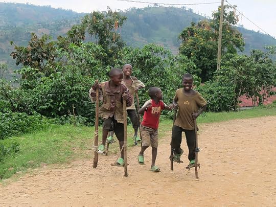 Kids being Kids. On Stilts.
