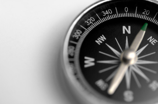 Simple Black & White Compass