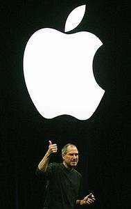 Apple CEO Steve Jobs gestures as he announces ...