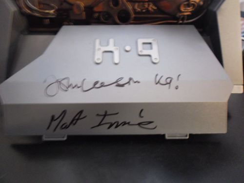 K9 signed by John Leeson and Mat Irvine on eBay!