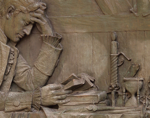 Studying Homeopathy: Bas Relief Detail Of Charles Henry Niehaus' 1900 Doctor Samuel Hahnemann Memorial At Scott Circle (Washington, DC)