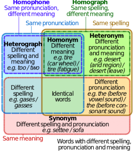 Homograph homophone