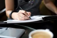 Woman writing