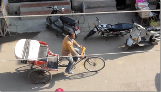 Not the same rickshaw - my trip was at night. 