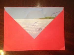 First, the back of the card. Sis always claimed she was a better swimmer than me growing up because she was a lifeguard. And didn't mind putting her face in the water. 