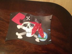 The card itself is perfectly in keeping with my roguish pirate image.