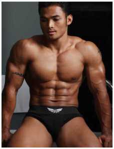 Asian bodybuilder type