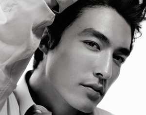 Asian guy black and white