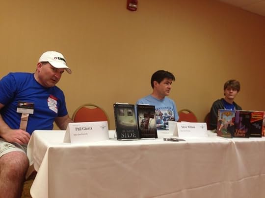 Phil Giunta, Steve Wilson, Ethan Wilson at Firebringer Press panel
