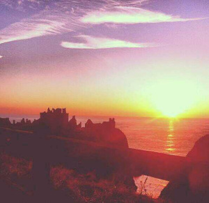 sunset ruins