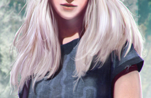 A unique fae, sporting her human look, as illustrated by John Taylor.