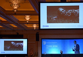 Haniel Lynn channels the un-dead to kick off the CEB Sales & Marketing Summit.