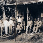 Outside the laundry.